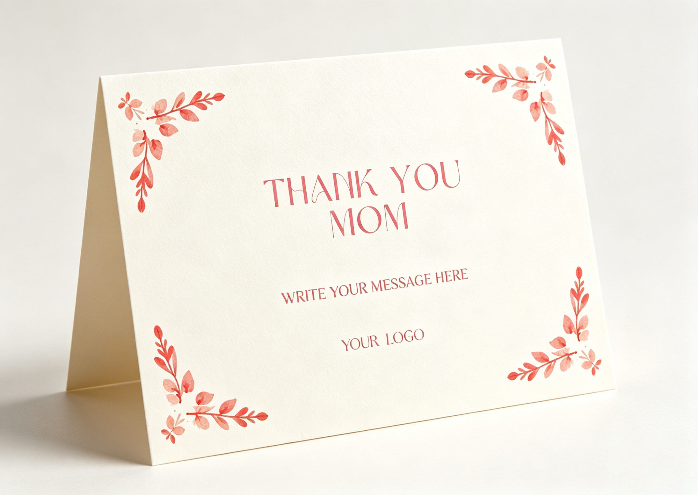 Watercolor Floral Mother’s Day Thank You Cards | Printable Editable Templates - Image 1